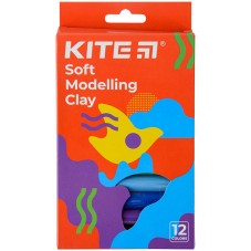 Wax-based modeling clay Kite Fantasy K22-086-2, 12 colors, 200 g