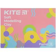 Wax-based modeling clay Kite Fantasy Pastel K22-1086-2P, 12 colors, 240 g