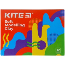 Wax-based modeling clay Kite Fantasy K22-1086-2, 12 colors, 240 g