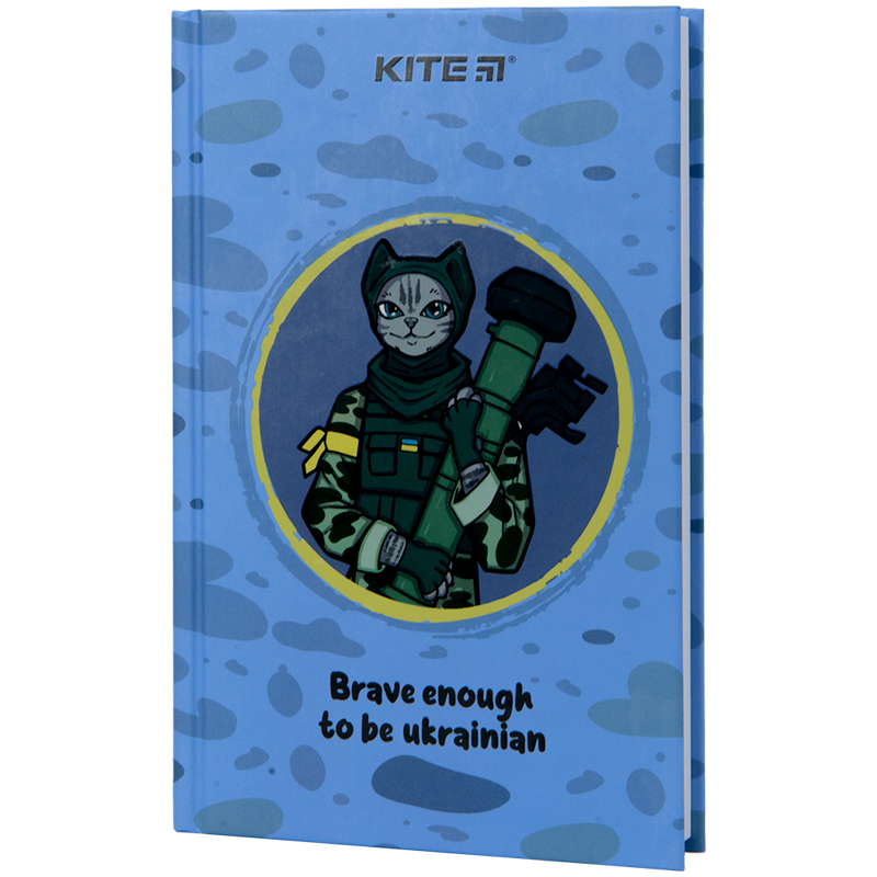 Notebook Kite Хоробрий кіт K22-199-6, hard cover, А6, 80 sheets, squared