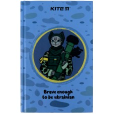 Notebook Kite Хоробрий кіт K22-199-6, hard cover, А6, 80 sheets, squared 1
