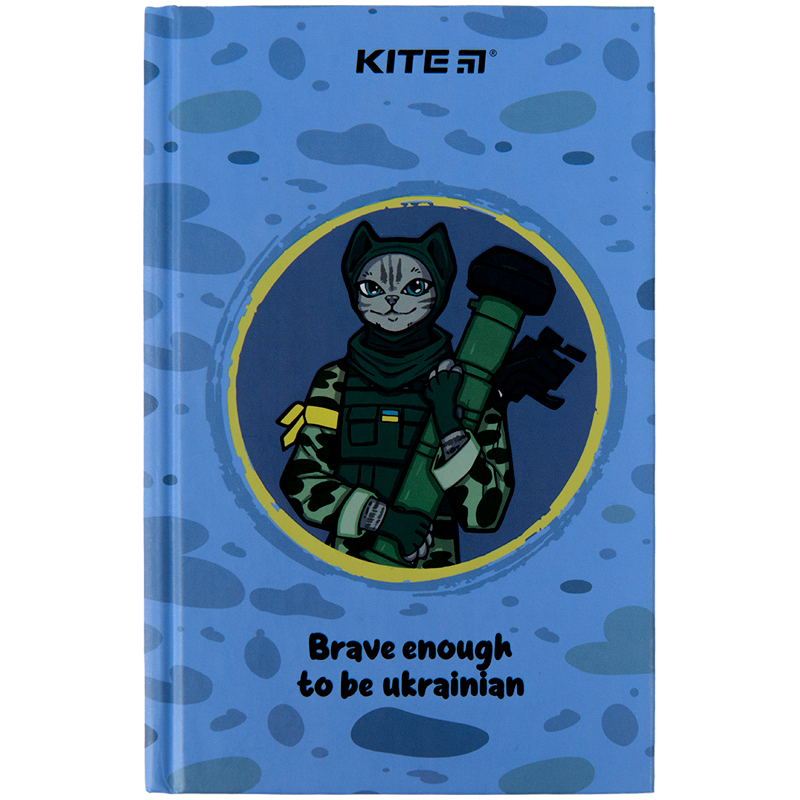 Notebook Kite Хоробрий кіт K22-199-6, hard cover, А6, 80 sheets, squared