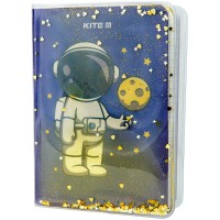 Notebook Kite Spaceman K22-231-3, PVC-cover with glitter, A6, 80 sheets, squared