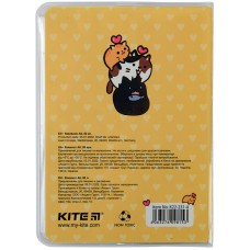 Notebook Kite Cats K22-231-4, PVC-cover with glitter, A6, 80 sheets, squared 2