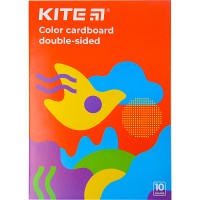 Color cardboard double-sided Kite Fantasy K22-255-2, А4, 10 sheets/10 colors