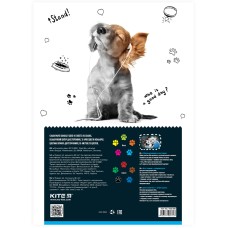 Color paper double-sided Kite Dogs K22-288, А4, 10 sheets/5 colors 1