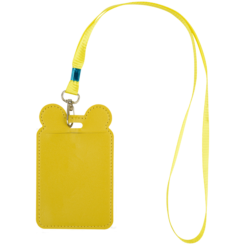 Name badge with lanyard Kite K22-296-08, vertical, yellow