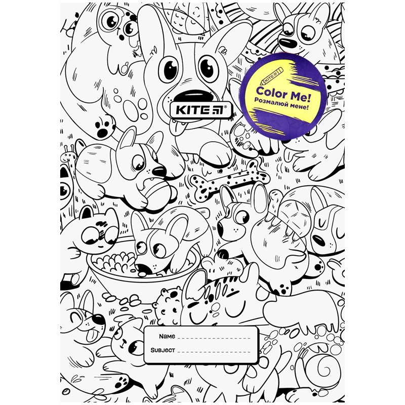 Coloring book cover Kite Cats&Dogs K22-310-01, А4+, PVC