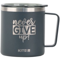 Thermobecher Kite K22-379-01-1, 400 ml, Graphit Never give up