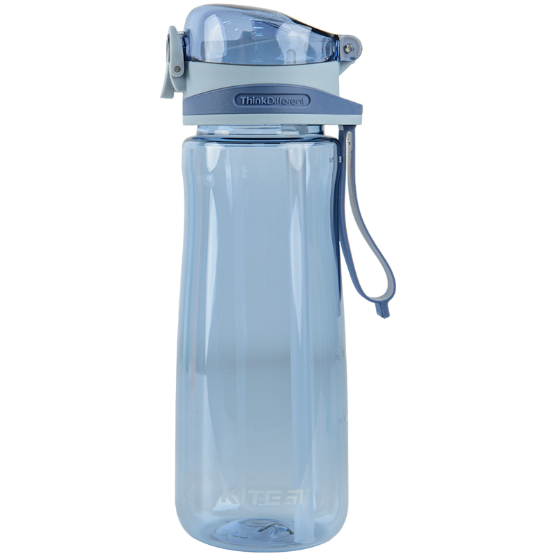 Water bottle with a straw Kite K22-419-02, 600 мл, blue