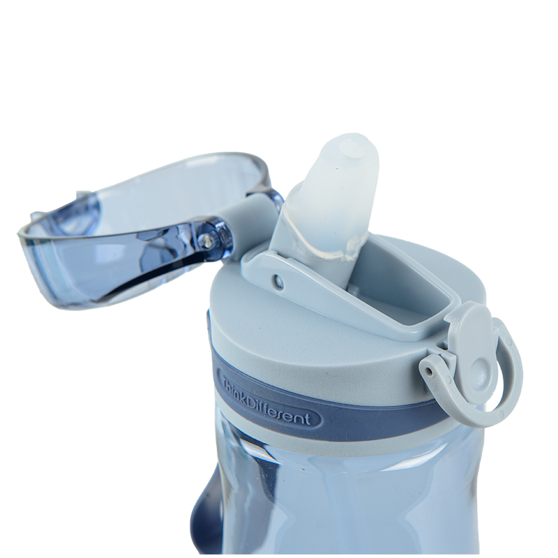 Wasserflasche mit Strohhalm Kite K22-419-02, 600 ml, blau