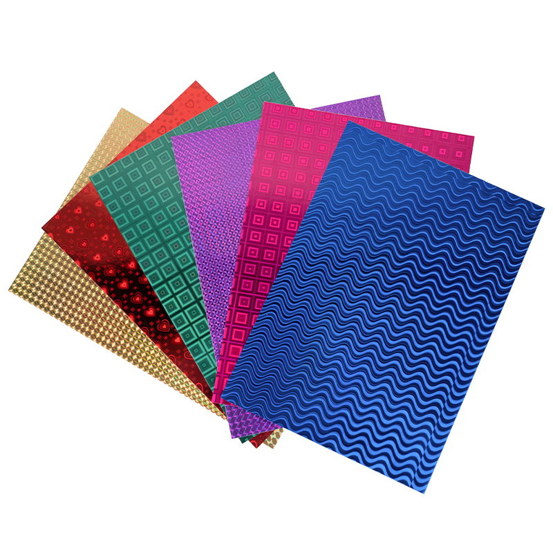 Holographic color cardboard Kite K22-421, А4, 6 sheets/6 colors