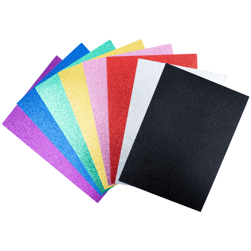 Glitter color cardboard Kite K22-422, А4, 8 sheets/8 colors