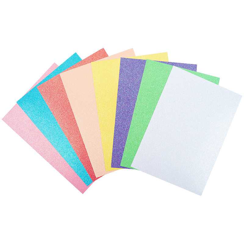 Magic glitter color cardboard Kite K22-423, А4, 8 sheets/8 colors