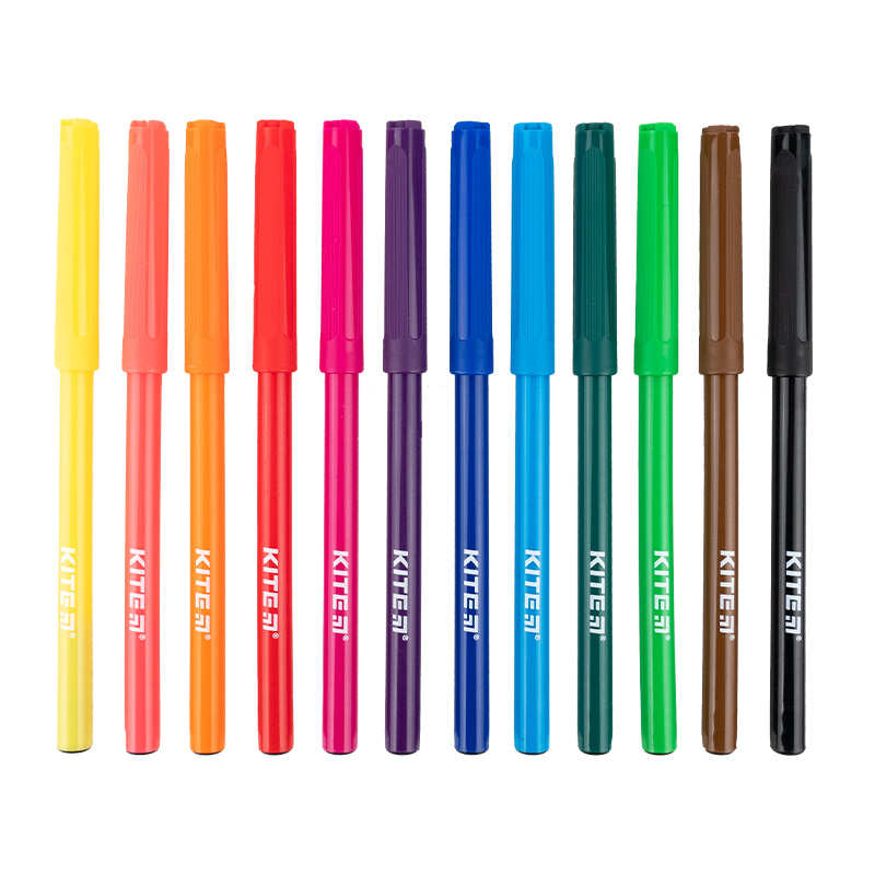 Set of fiber-tipped pens Kite Dogs K22-447, 12 colors