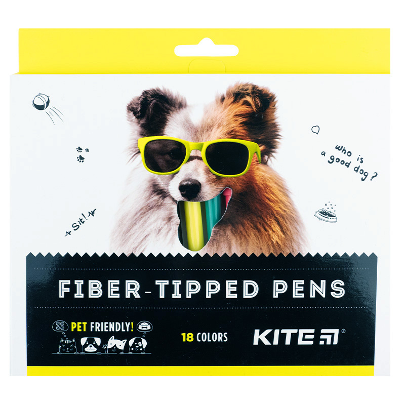 Filzstifte Kite Dogs K22-448, Set  18 Stück