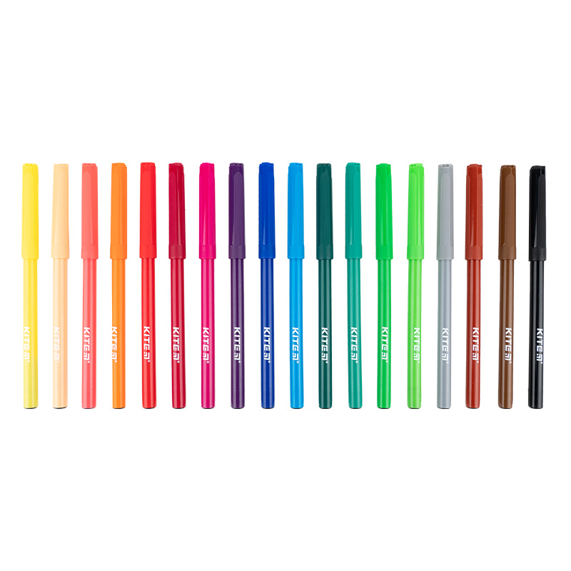 Set of fiber-tipped pens Kite Dogs K22-448, 18 colors