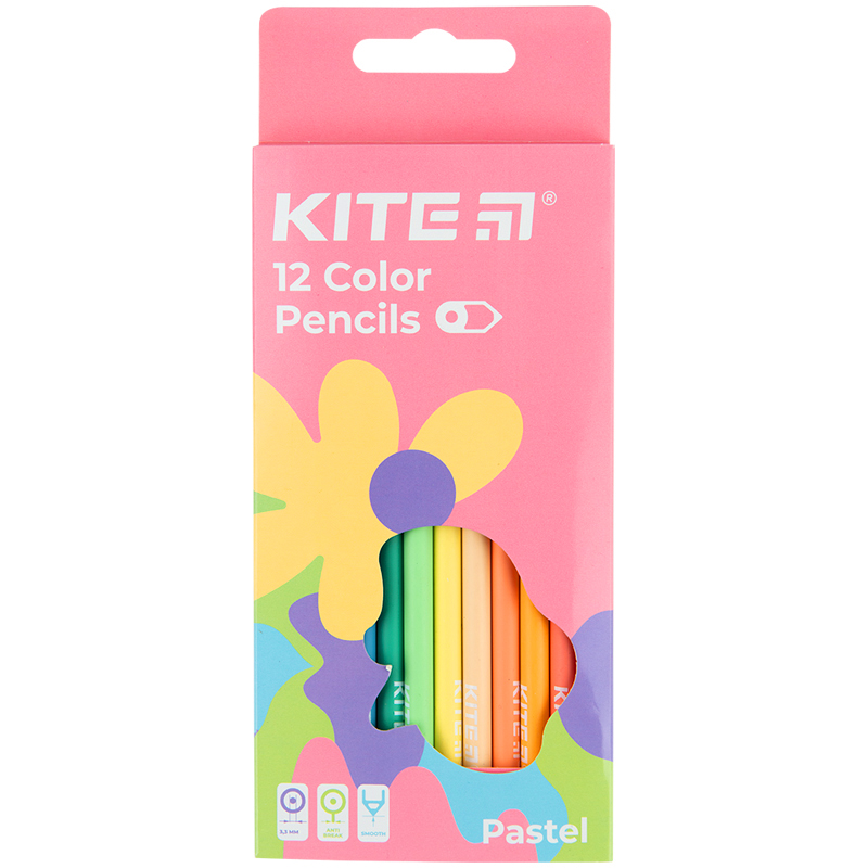 Buntstifte Kite Fantasy Pastel K22-451-2, 12 Farben