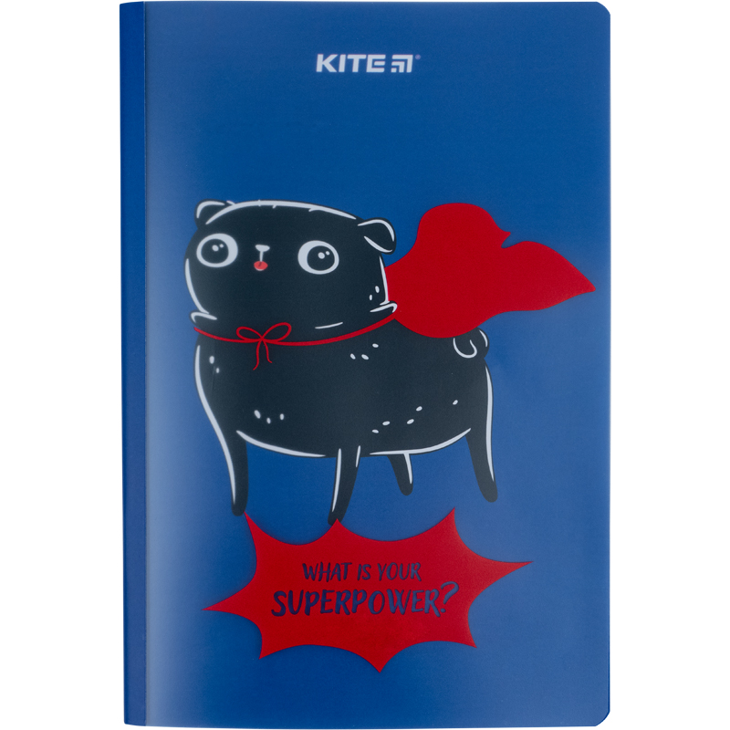 Kunststoff-Notizblock Kite Weird dog K22-460-1, А5+, 40 Blätter, kariert