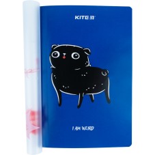 Notebook platic double cover Kite Weird dog K22-460-1, A5+, 40 sheets