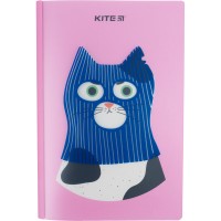 Kunststoff-Notizblock Kite Gangster cat K22-460-3, А5+, 40 Blätter, kariert