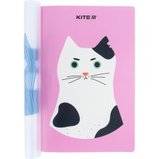 Notebook platic double cover Kite Gangster cat K22-460-3, A5+, 40 sheets