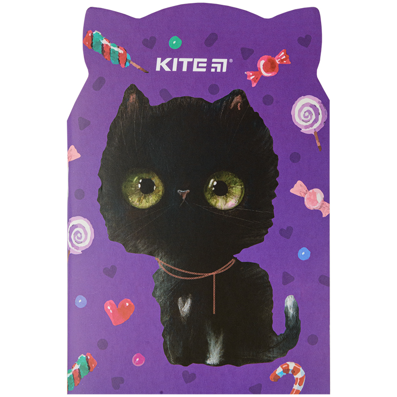 Notebook Kite Black cat K22-461-4, 48 sheets, squared