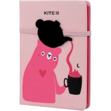 Notebook Kite Pink Bear K22-464-1, hard cover, В6, 96 sheets, squared 2