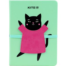 Notebook Kite Green cat K22-464-2, hard cover, В6, 96 sheets, squared
