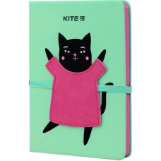 Notebook Kite Green cat K22-464-2, hard cover, В6, 96 sheets, squared 2