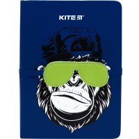 Notebook Kite Blue monkey K22-464-3, hard cover, В6, 96 sheets, squared