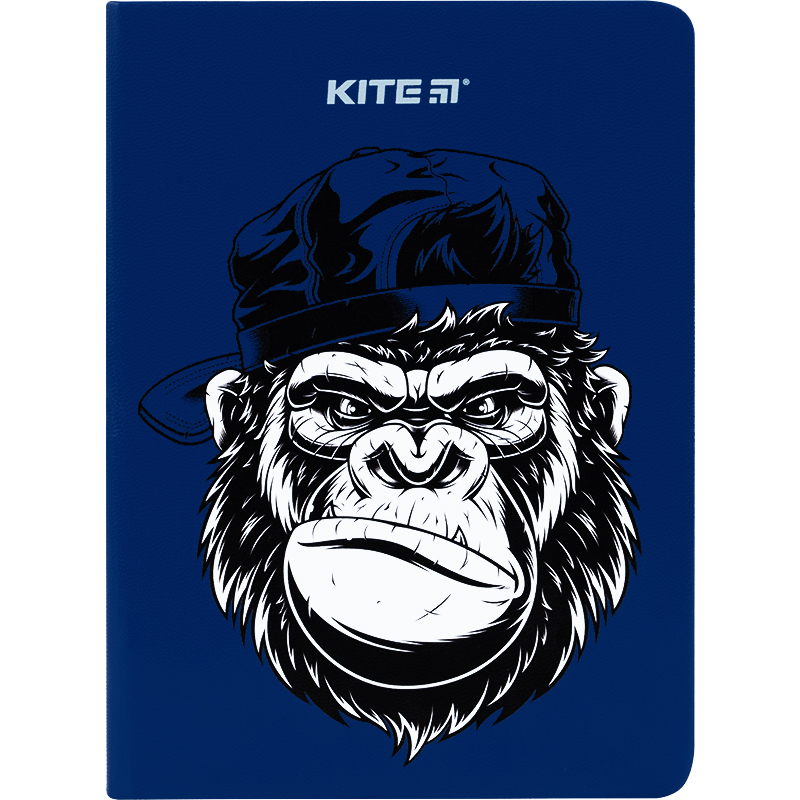 Notebook Kite Blue monkey K22-464-3, hard cover, В6, 96 sheets, squared