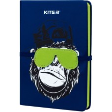 Notebook Kite Blue monkey K22-464-3, hard cover, В6, 96 sheets, squared 2