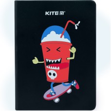 Notebook Kite Black skate K22-464-4, hard cover, В6, 96 sheets, squared 1