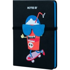 Notebook Kite Black skate K22-464-4, hard cover, В6, 96 sheets, squared 2
