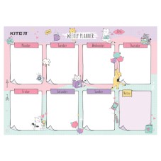 Wall-mounted weekly planner Kite Cats K22-471-2, А4