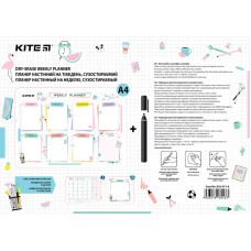 Wall-mounted weekly planner Kite Lady K22-471-4, А4 1