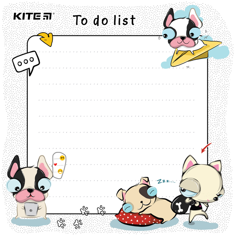 Desktop-Planer To do list Kite, Funny dogs K22-472-3, A5