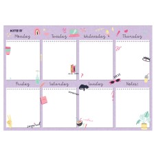 Wall-mounted weekly planner Kite Purple mood K22-473-2, А3