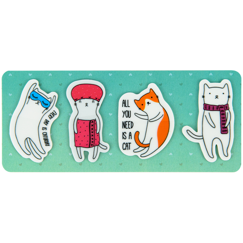 Page markers Kite Cats K22-479-6, 4x20 pcs, 30x50 mm