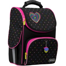 Hard-shaped school backpack Kite Education Hearts K22-501S-4 (LED) 1