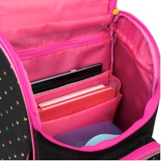 Hard-shaped school backpack Kite Education Hearts K22-501S-4 (LED) 7