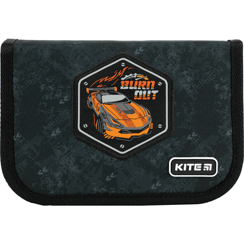 Pencil case Kite Burn Out K22-621-4, 1 compartment, 1 fold
