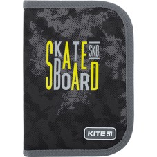 Pencil case Kite Skateboard K22-622-6, 1 compartment, 2 folds
