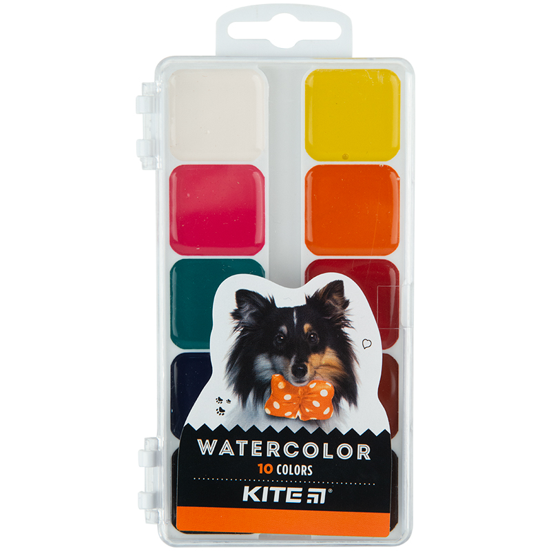 Watercolor paints Kite Dogs K23-060, 10 colors
