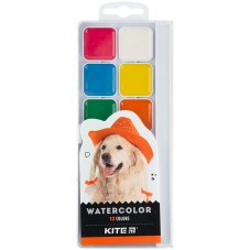 Watercolor paints Kite Dogs K23-061, 12 colors