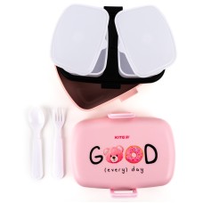 Lunchbox with fork and spoon Kite K23-180-1, 1150 ml, pink 5