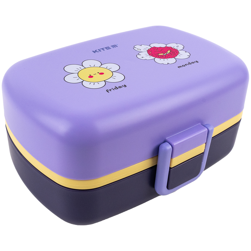 Lunchbox with fork and spoon Kite K23-180-2, 1150 ml, violet