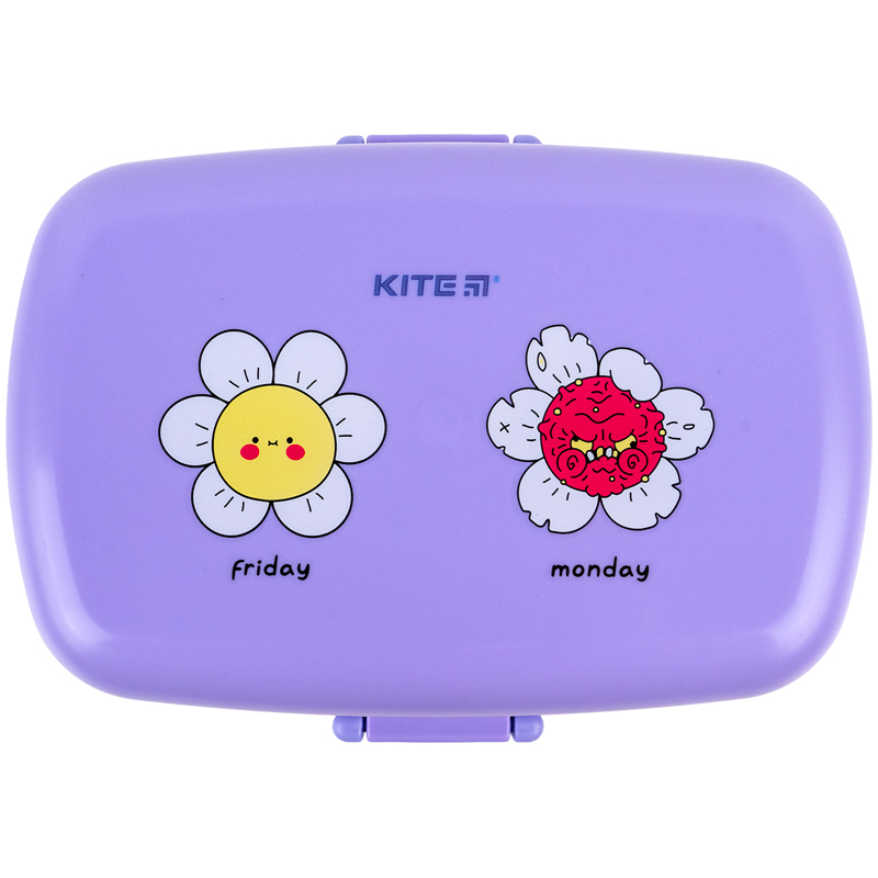 Lunchbox with fork and spoon Kite K23-180-2, 1150 ml, violet