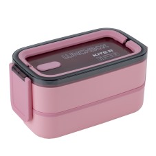 Lunchbox doppelt mit Füllung Kite K23-183-3, 1400 ml, rosa